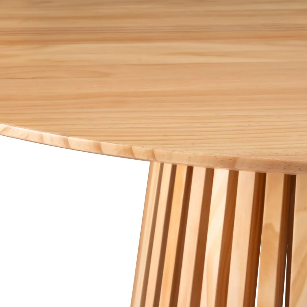 Palmer Sleek Silhouette Dining Table - Natural Wood - Image 6