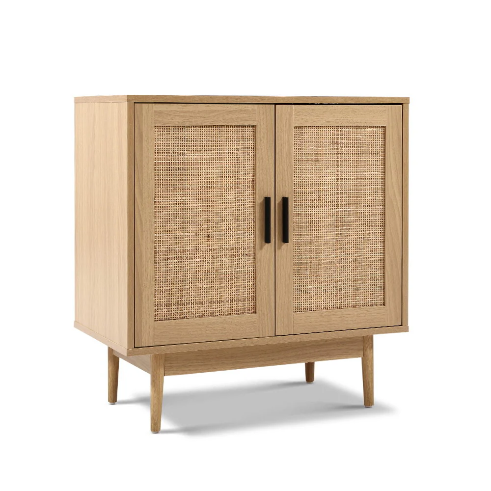 Rattan Buffet Sideboard 2 Doors - BRIONY Oak - Image 4