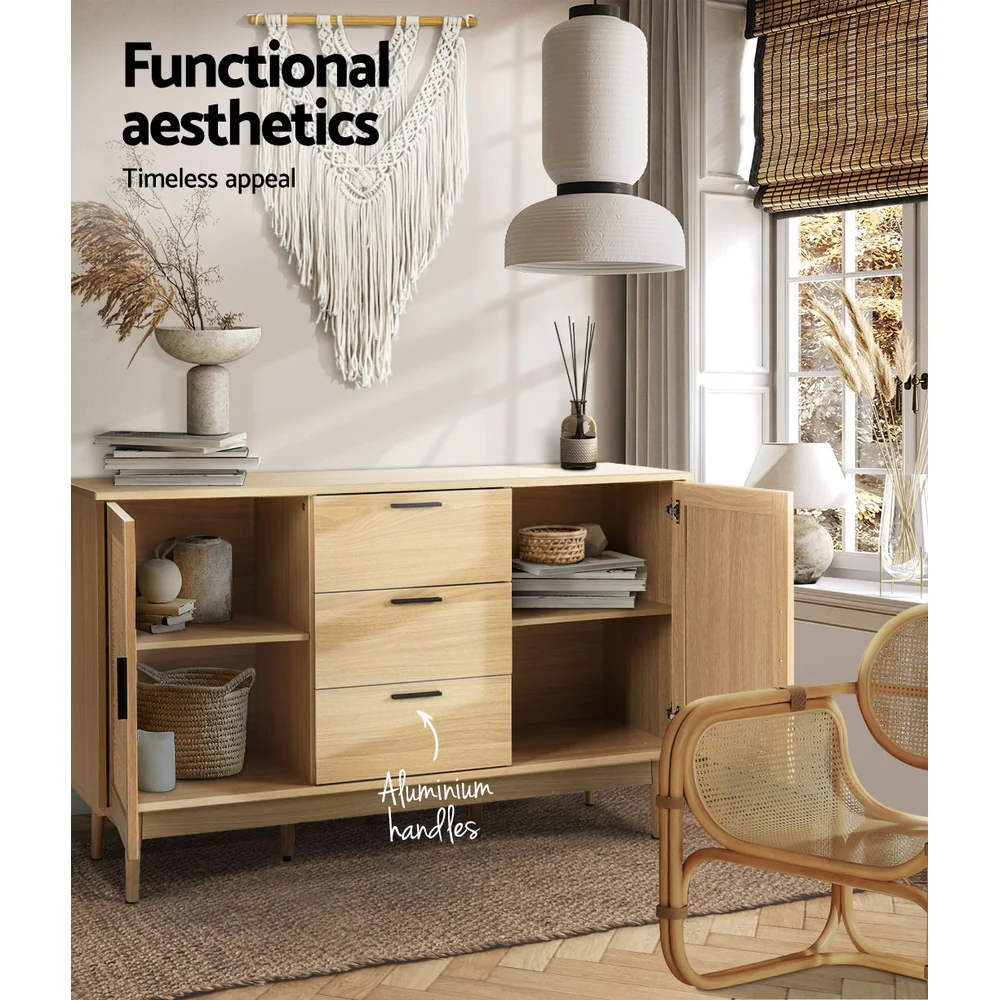Rattan Buffet Sideboard - BRIONY Oak - Image 6