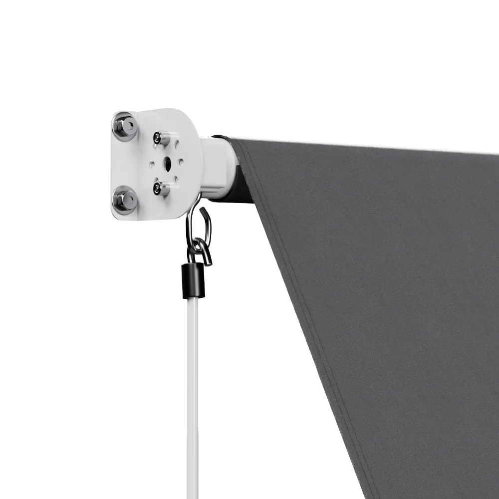 Retractable Fixed Pivot Arm Window Awning Outdoor Blinds 2.1X2.1M Grey - Image 3