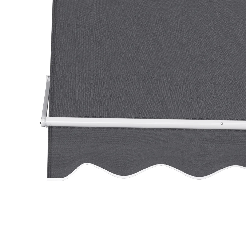 Retractable Fixed Pivot Arm Window Awning Outdoor Blinds 2.1X2.1M Grey - Image 4