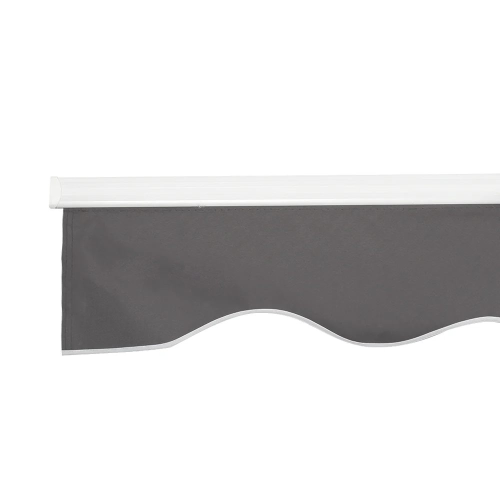 Retractable Folding Arm Awning Manual Sunshade 4Mx3M Grey - Image 4