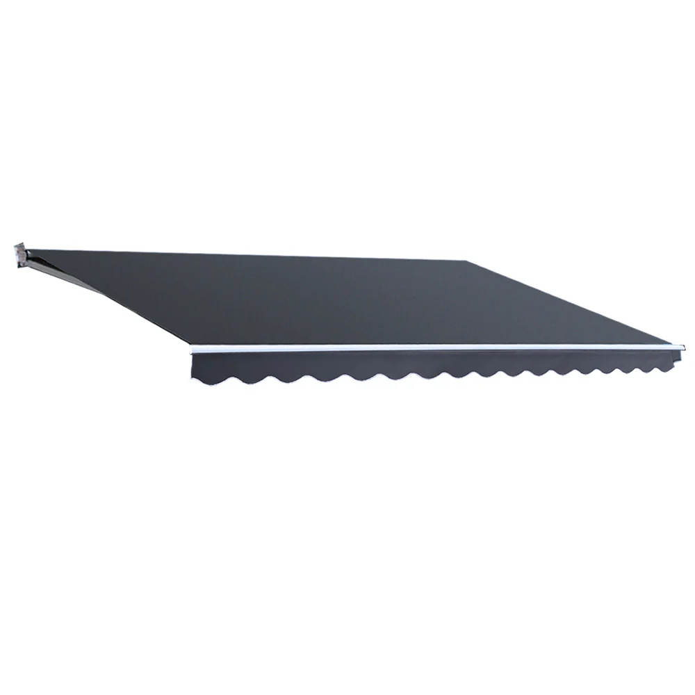 Retractable Folding Arm Awning Manual Sunshade 5Mx3M Grey - Image 7