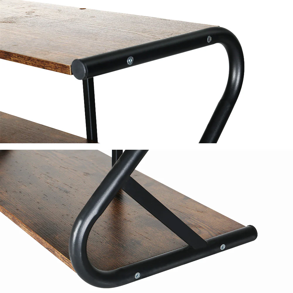 Sawyer 3-Tier Shoe Rack – Walnut & Black - Image 4