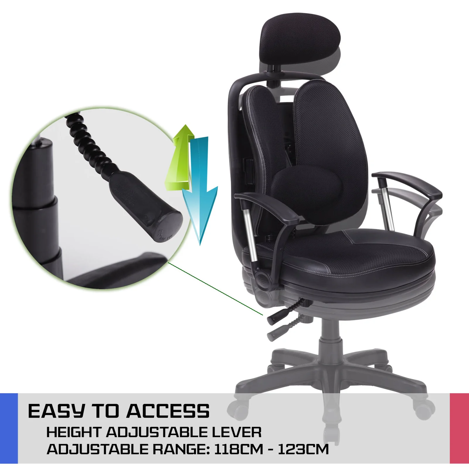 Seoul Ergonomic Office Chair - Black - Image 5