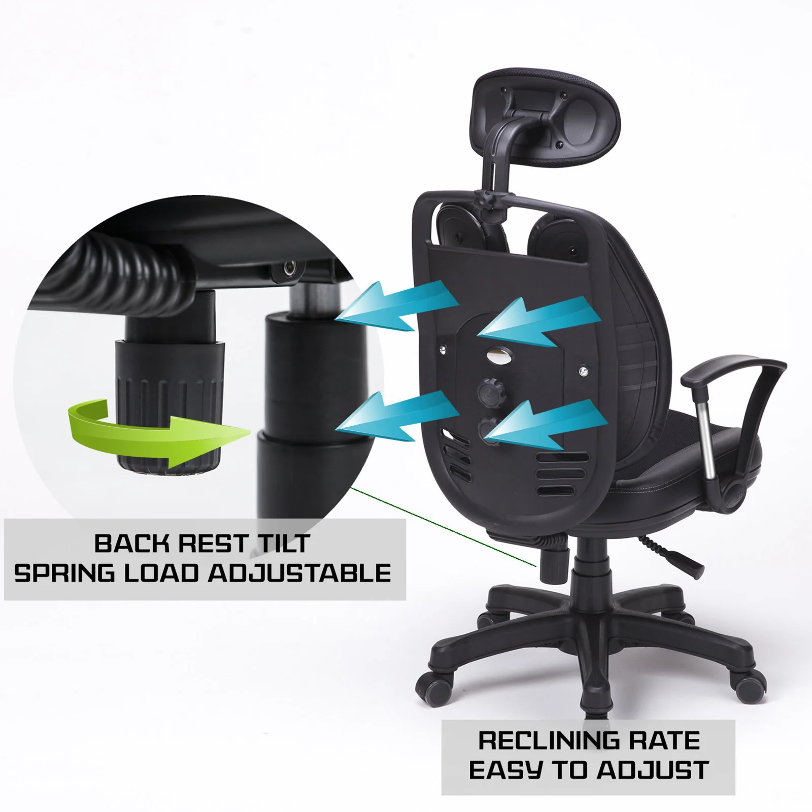Seoul Ergonomic Office Chair - Black - Image 6