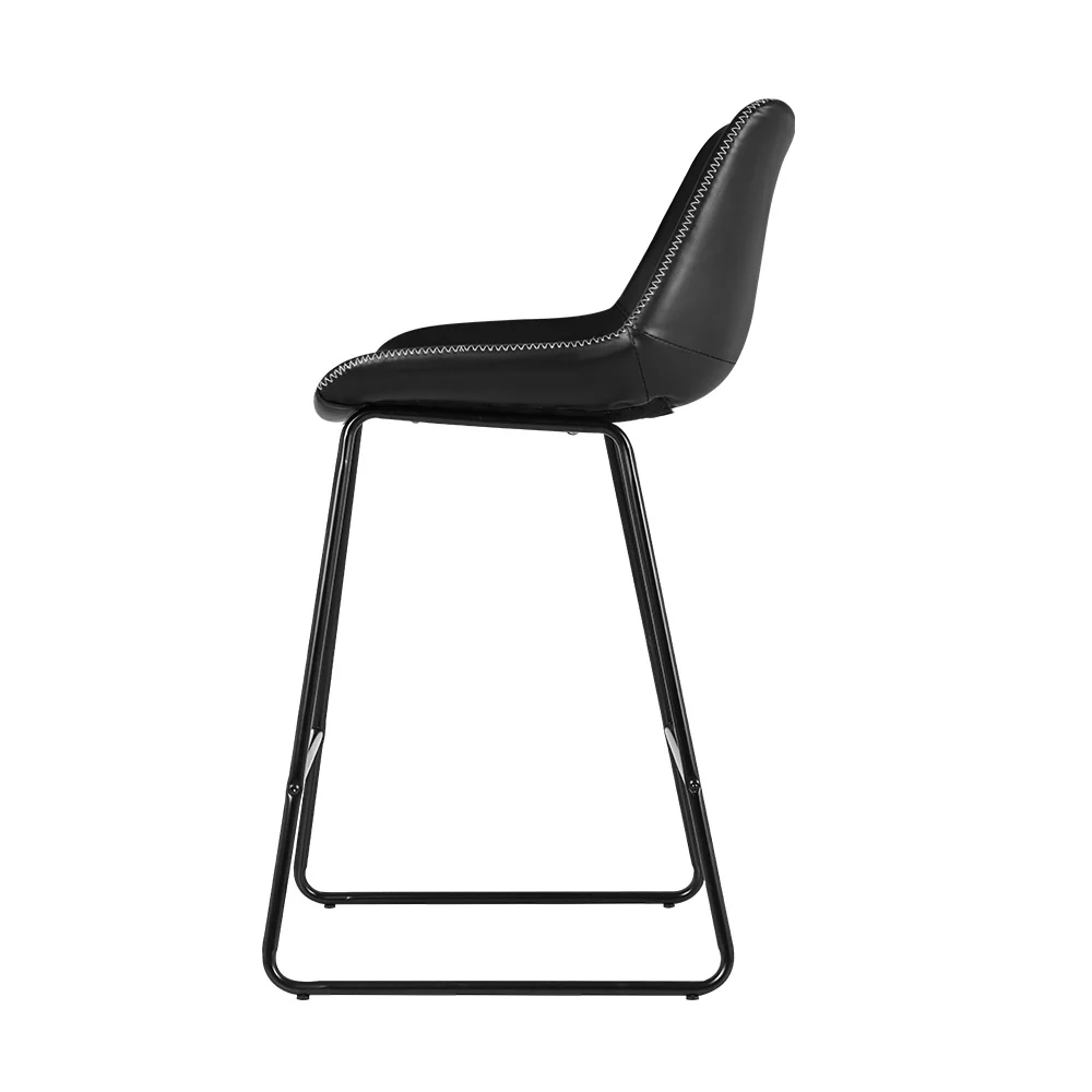 Set of 2 Archer Bar Stools - Black - Image 3
