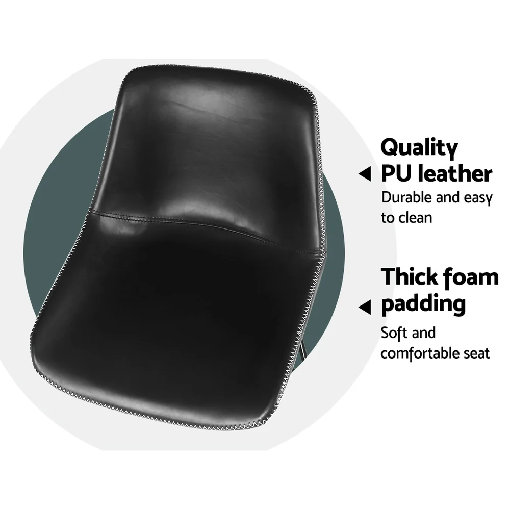 Set of 2 Archer Bar Stools - Black - Image 6