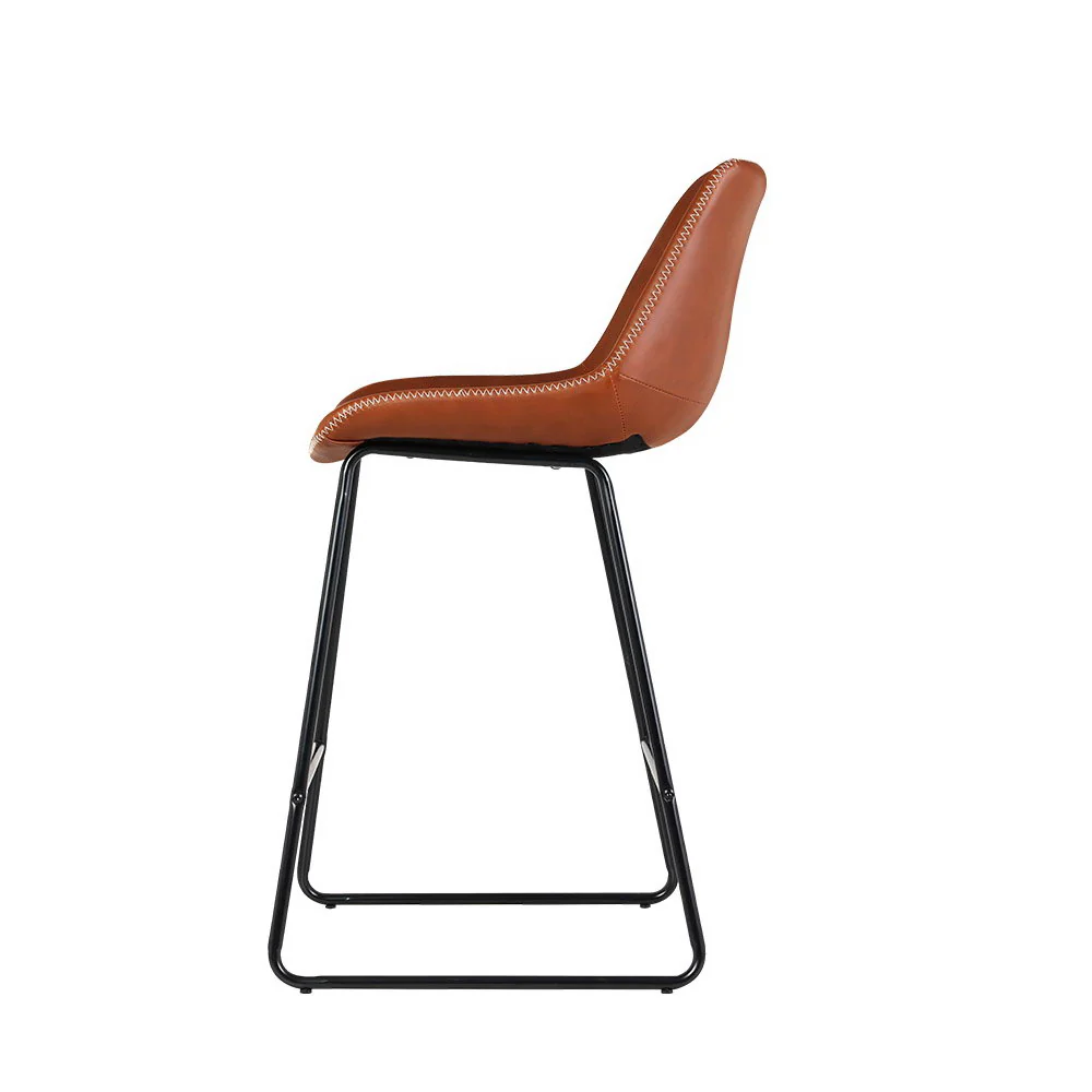 Set of 2 Archer Bar Stools - Brown - Image 3