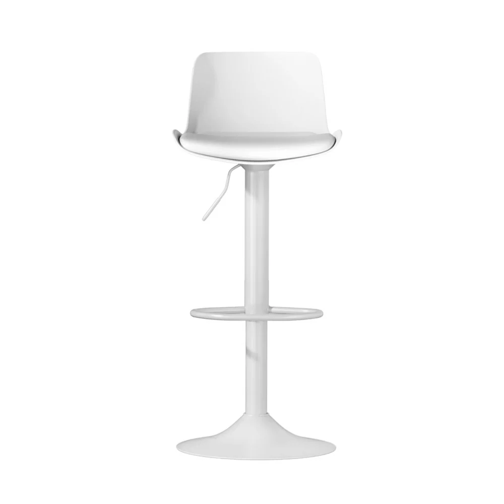 Set of 2 Aurora Gas Lift Bar Stools - Classic White - Image 3