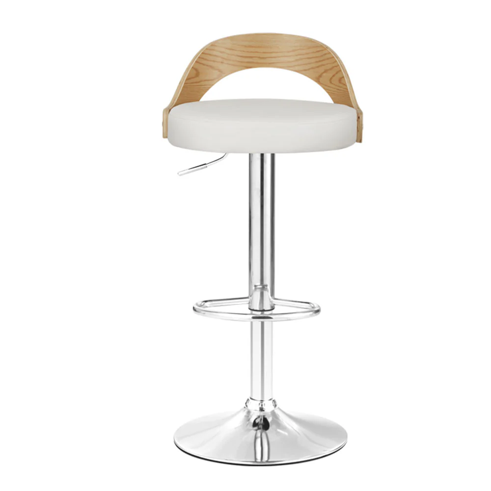 Set of 2 Ellison Gas Lift Bar Stools – White - Image 3