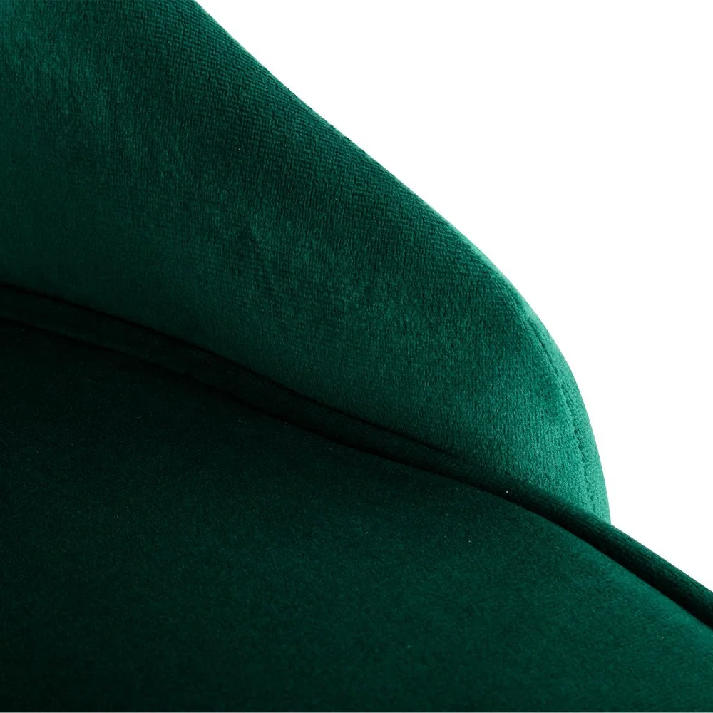 Set of 2 Green Velvet Dining Chairs - Image 7