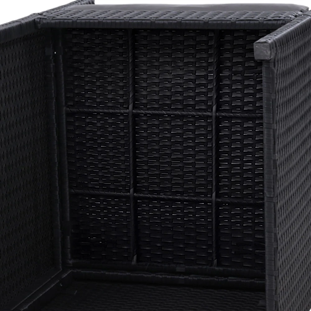 Set of 2 Hugo Outdoor Chairs - Black - Image 5