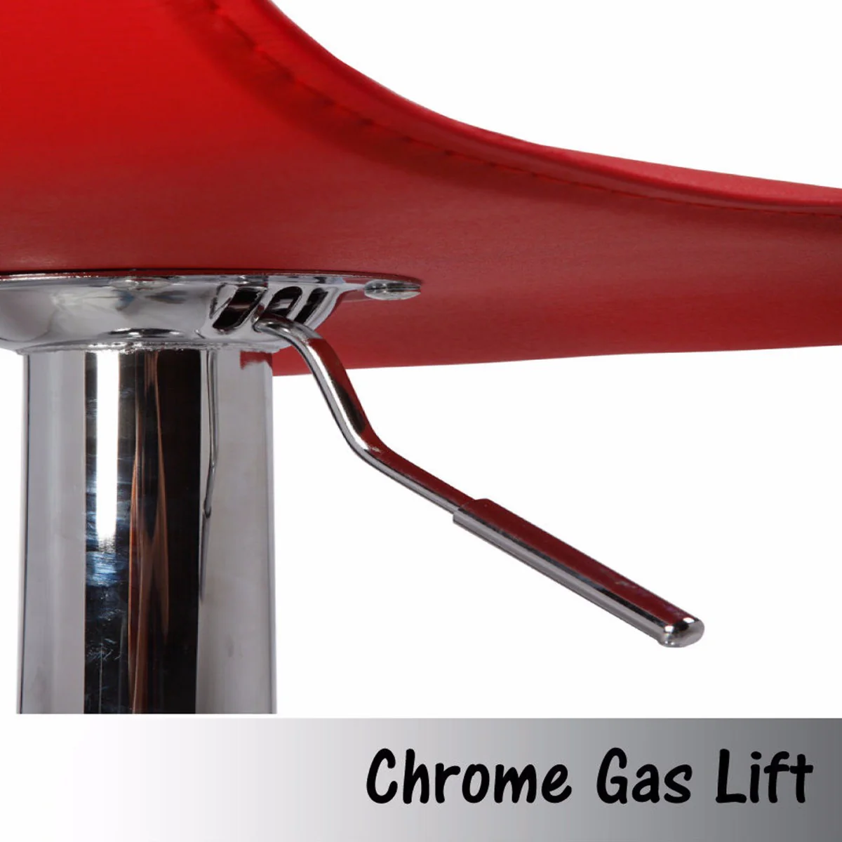 Set of 2 Mika Gas Lift Bar Stools Red - Image 3