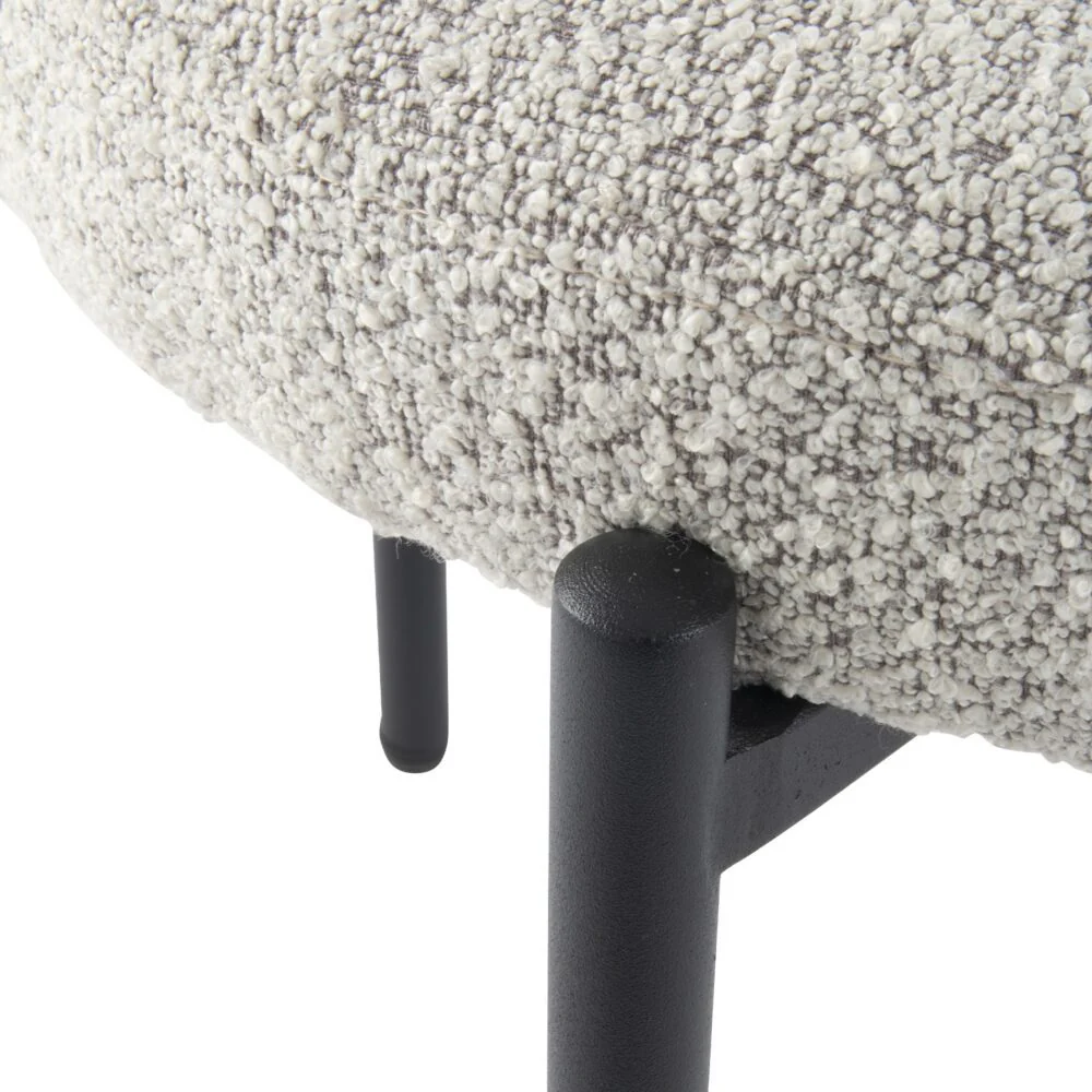 Set of 2 Mila Boucle Dining Chairs - Arctic White - Image 10