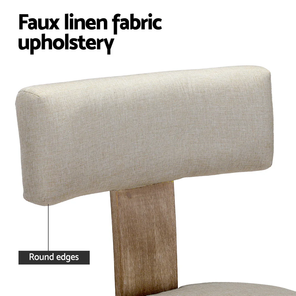 Set of 2 Milford Dining Chairs Beige - Image 5