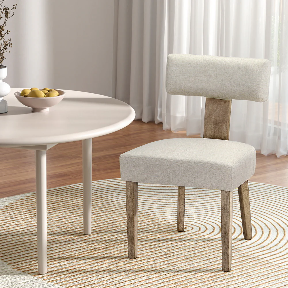 Set of 2 Milford Dining Chairs Beige - Image 7