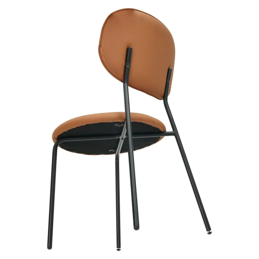 Set of 2 Tatiana Premium Leathaire Dining Chairs - Brown - Image 7