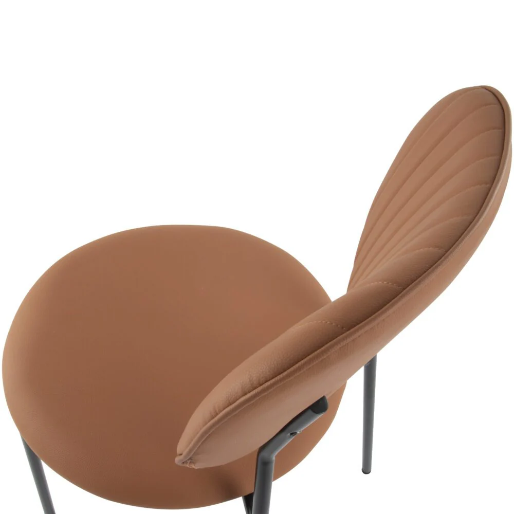 Set of 2 Tatiana Premium Leathaire Dining Chairs - Brown - Image 8