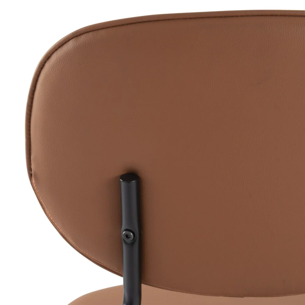 Set of 2 Tatiana Premium Leathaire Dining Chairs - Brown - Image 9