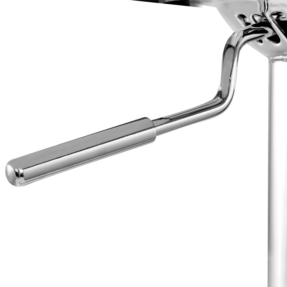 Set of 3 Finley Wooden Gas Lift Bar Stools With Armrest White - Image 9