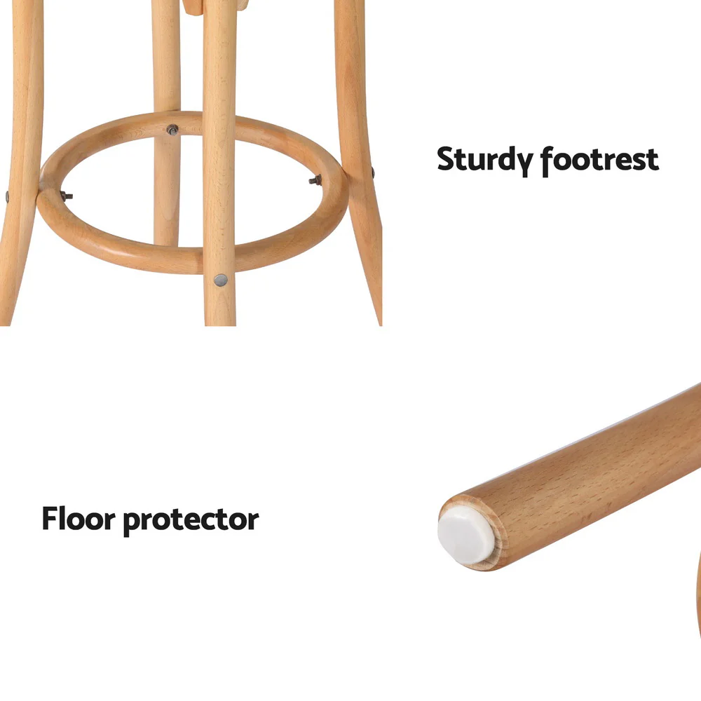 Set of 4 Apri Rattan Seat Bar Stools - Image 5