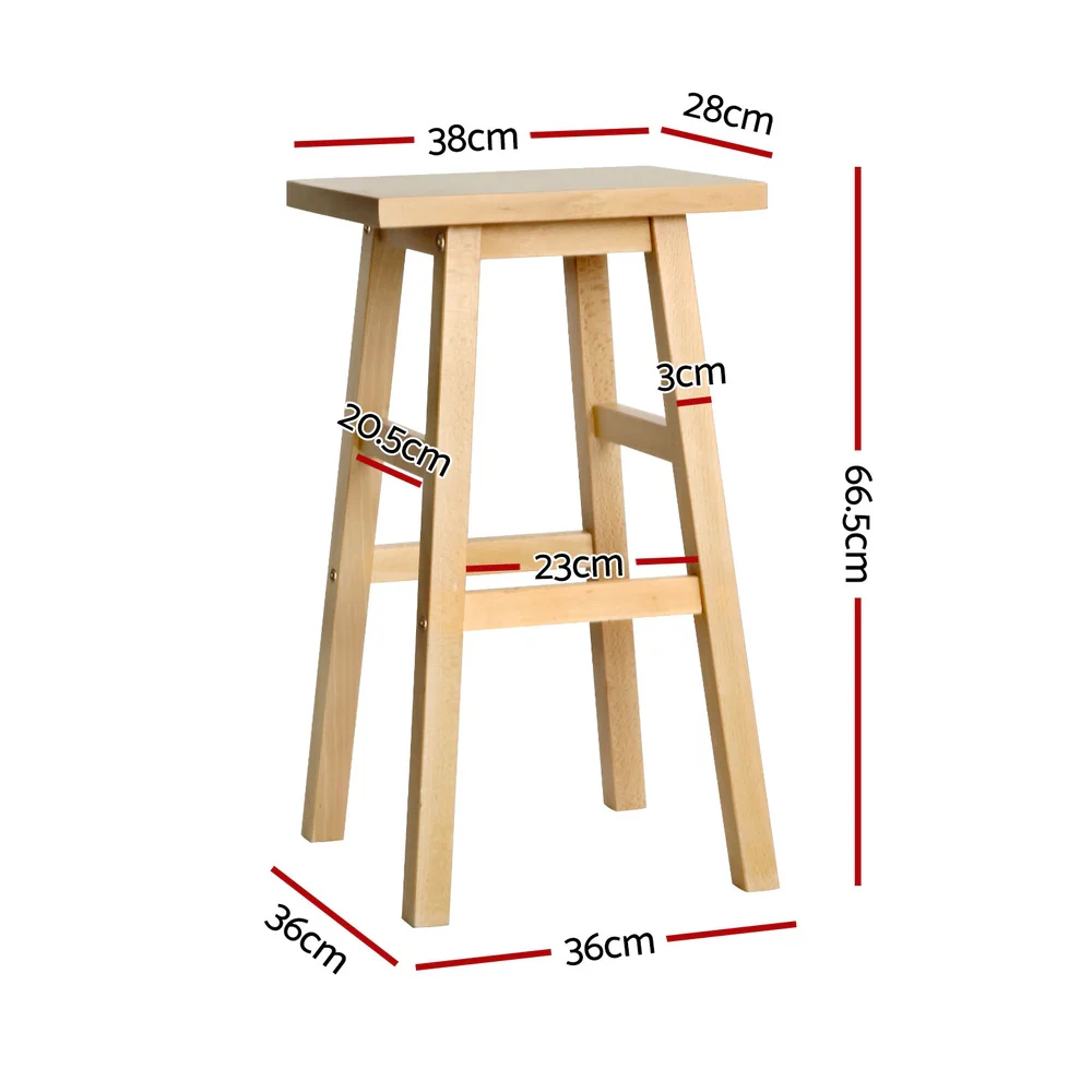 Set of 4 Arden Saddle Seat Bar Stools - Natural - Image 2