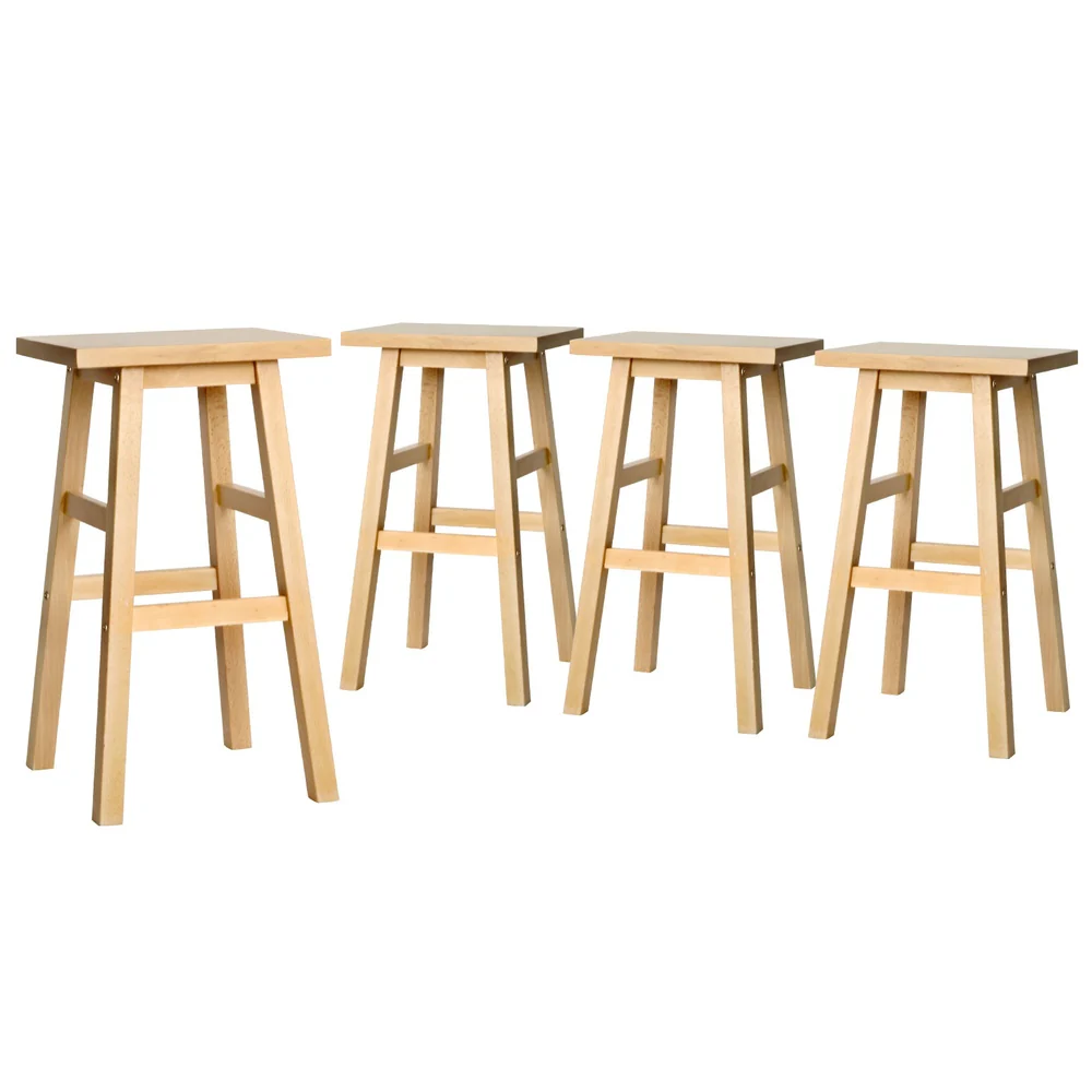 Set of 4 Arden Saddle Seat Bar Stools - Natural - Image 3