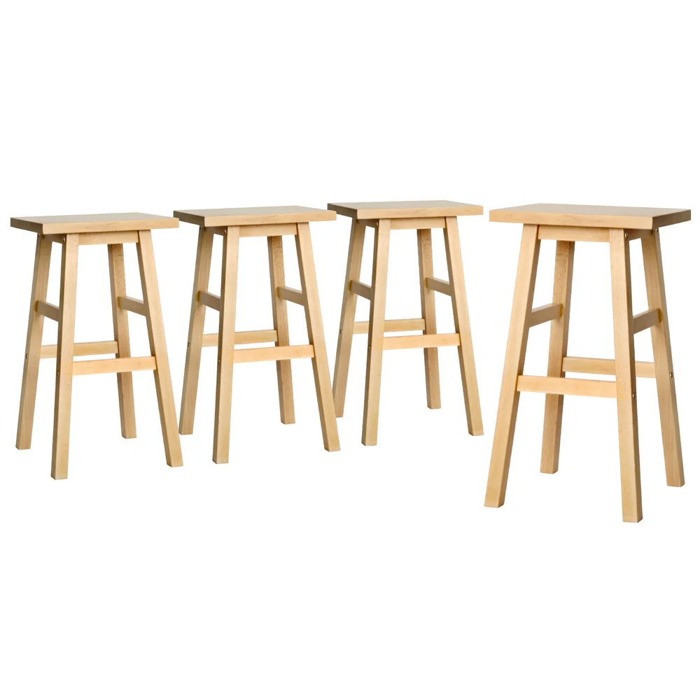Set of 4 Arden Saddle Seat Bar Stools - Natural - Image 7
