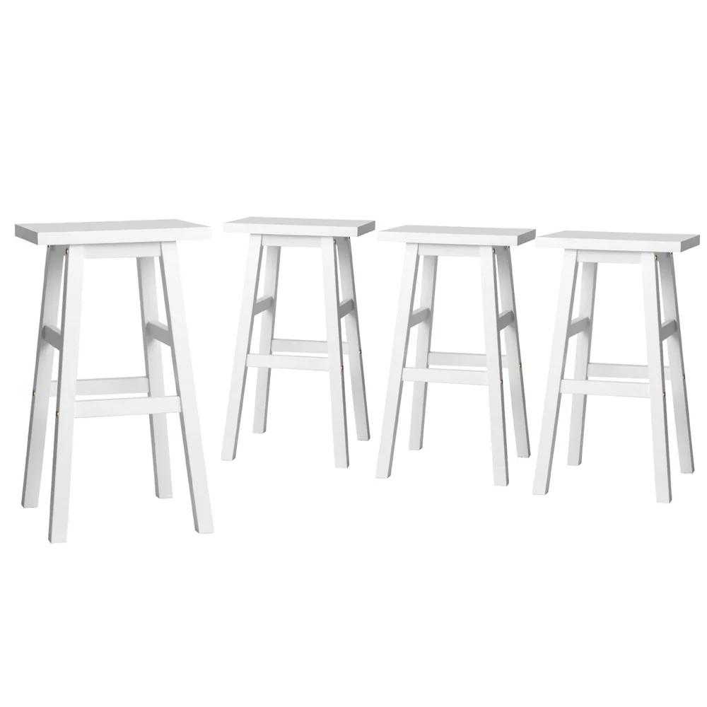 Set of 4 Arden Saddle Seat Bar Stools - White - Image 3