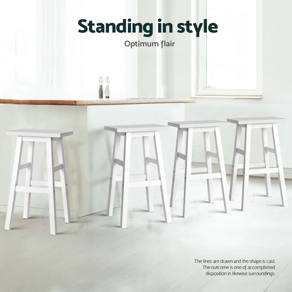 Set of 4 Arden Saddle Seat Bar Stools - White - Image 5