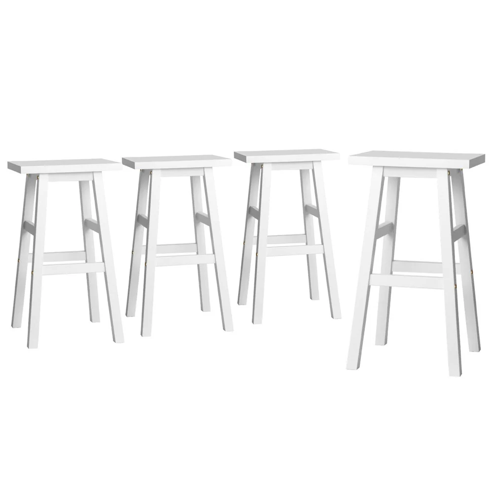 Set of 4 Arden Saddle Seat Bar Stools - White - Image 7