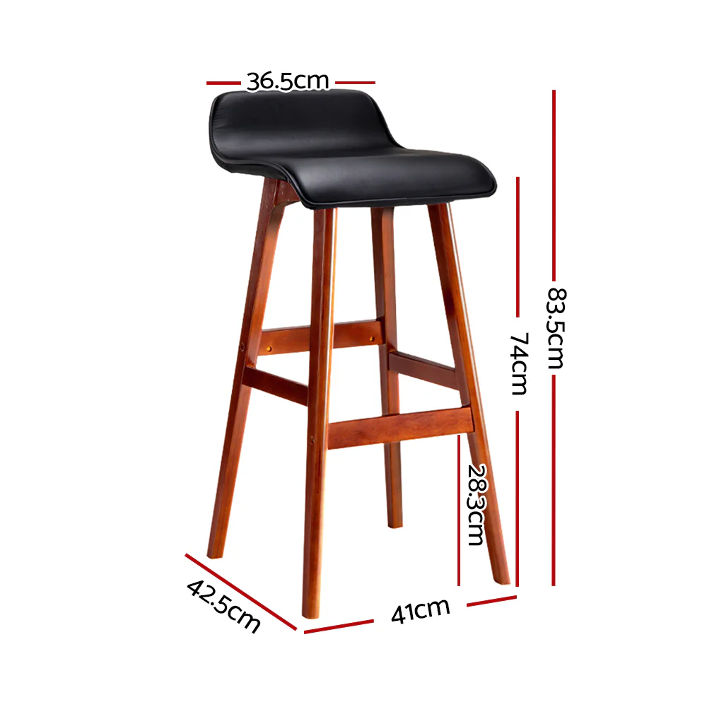 Set of 4 Aurelia Bentwood Bar Stools - Black - Image 2