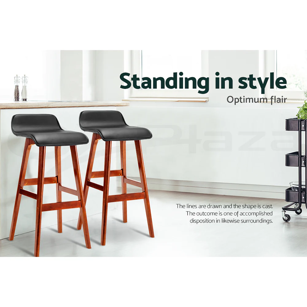 Set of 4 Aurelia Bentwood Bar Stools - Black - Image 5