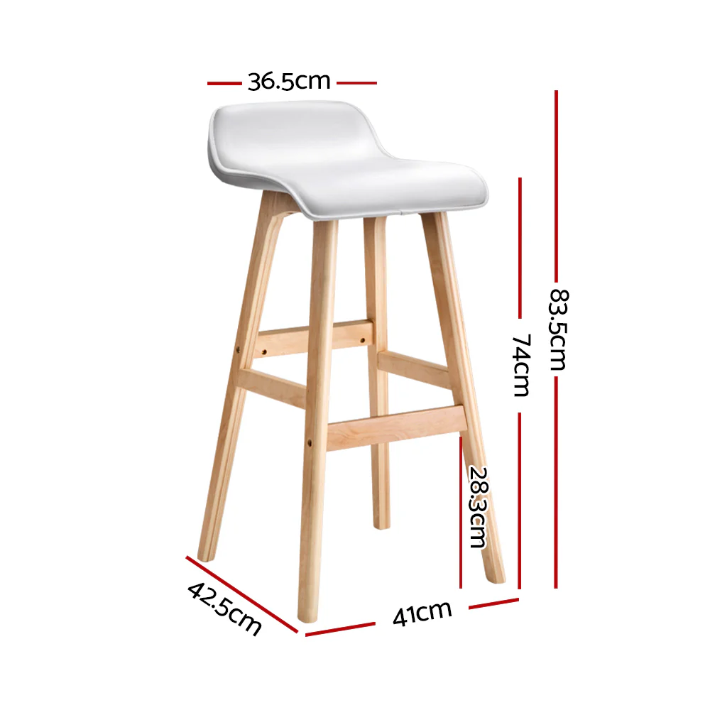 Set of 4 Aurelia Bentwood Bar Stools - White - Image 2