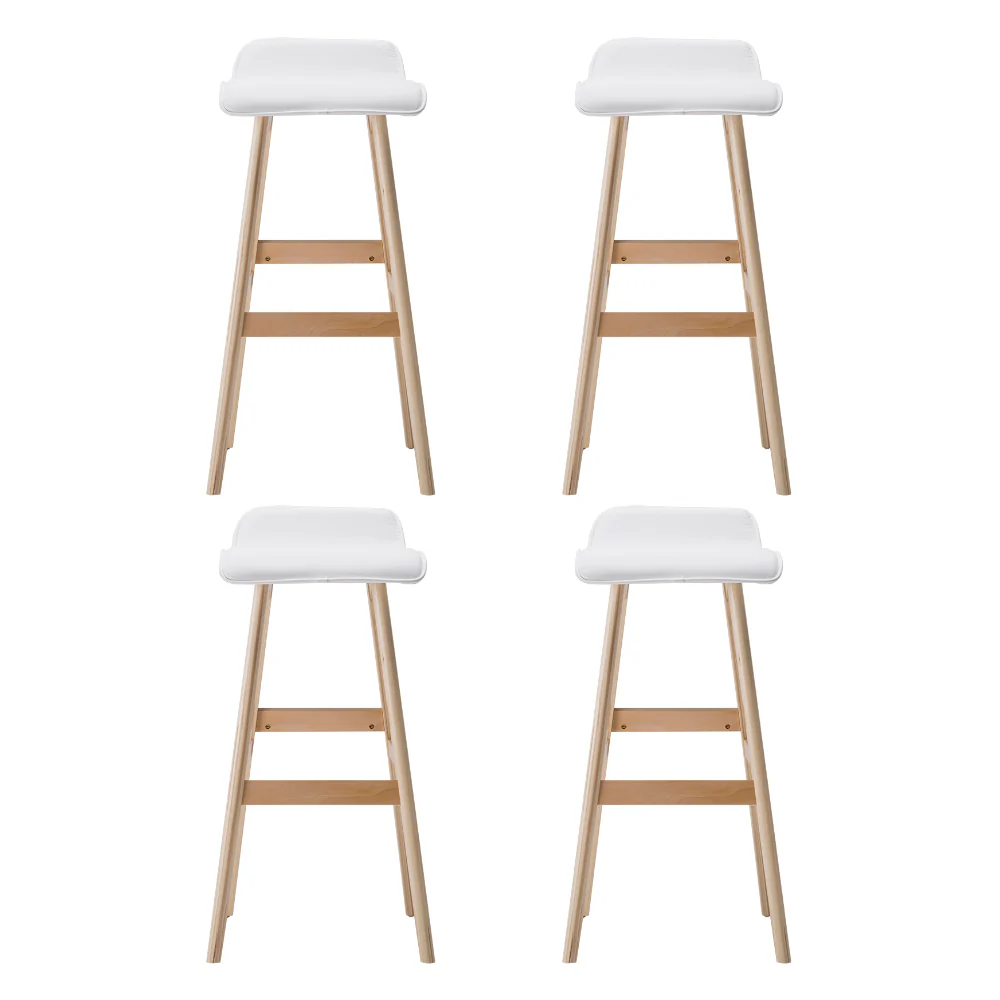 Set of 4 Aurelia Bentwood Bar Stools - White - Image 3