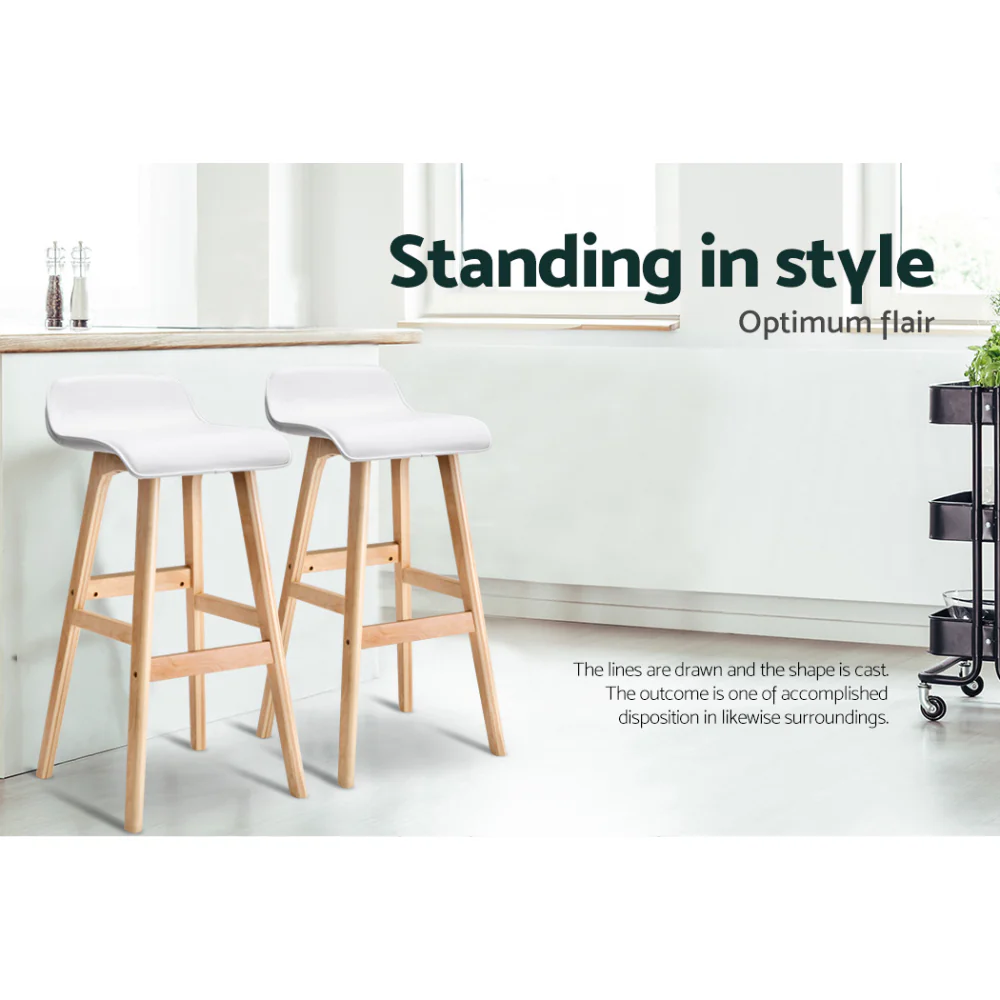 Set of 4 Aurelia Bentwood Bar Stools - White - Image 5