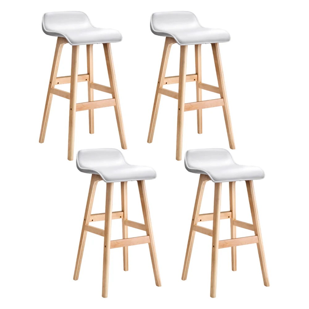 Set of 4 Aurelia Bentwood Bar Stools - White - Image 7