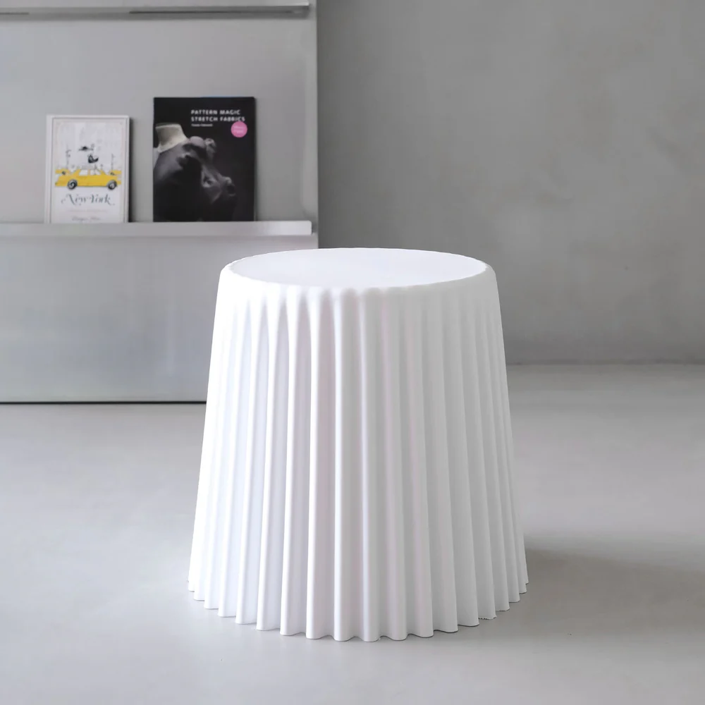 Set of 4 Cupcake Bar Stools Stackable Foot Stool White - Image 4