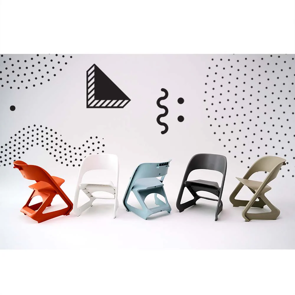 Set of 4 Dining Chairs Office Cafe Lounge Seat Stackable Plastic Leisure Chairs Grey - Image 7