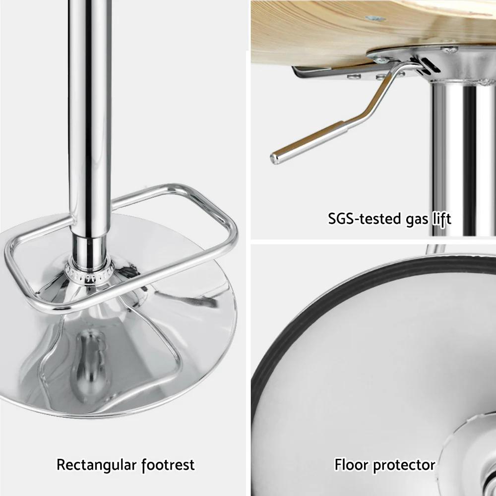 Set of 4 Galina Adjustable Swivel Bar Stools - White - Image 6
