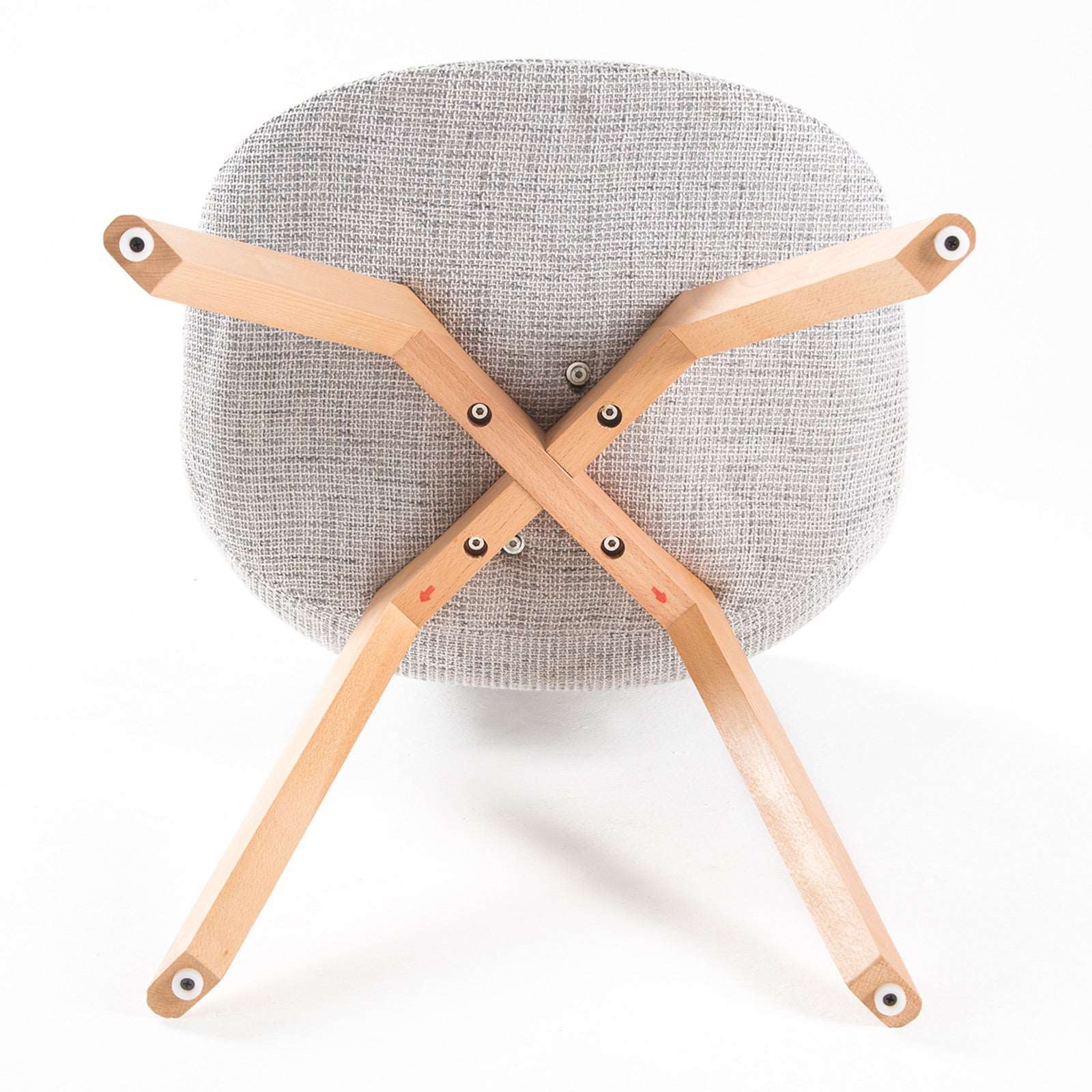 Set of 4 Helena Retro Dining Chairs - Grey - Image 6
