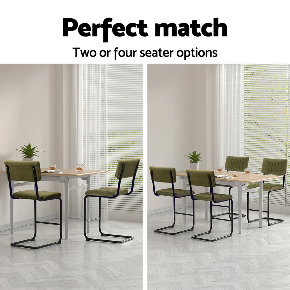 Set of 4 Kallan Velvet Bar Stools – Green - Image 6