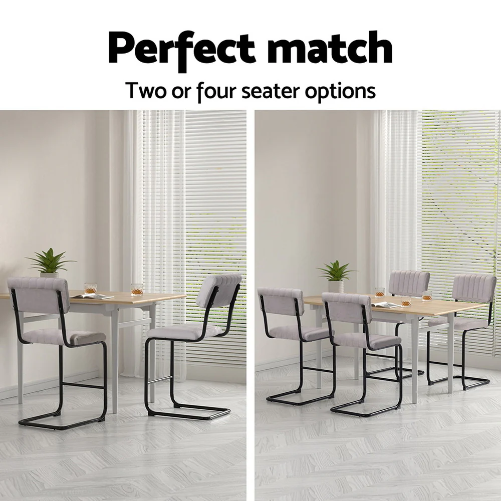 Set of 4 Kallan Velvet Bar Stools – Grey - Image 6