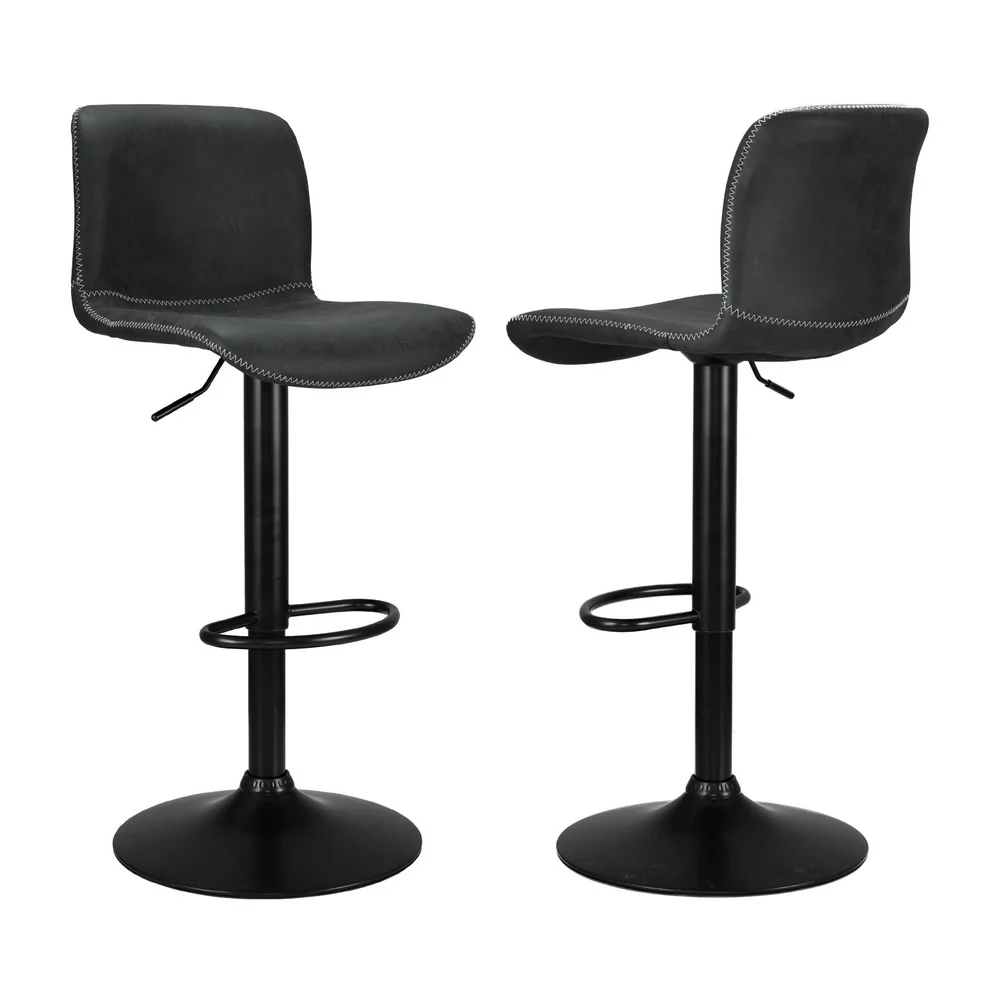 Set of 4 Koby Gas Lift Bar Stools - Black - Image 3