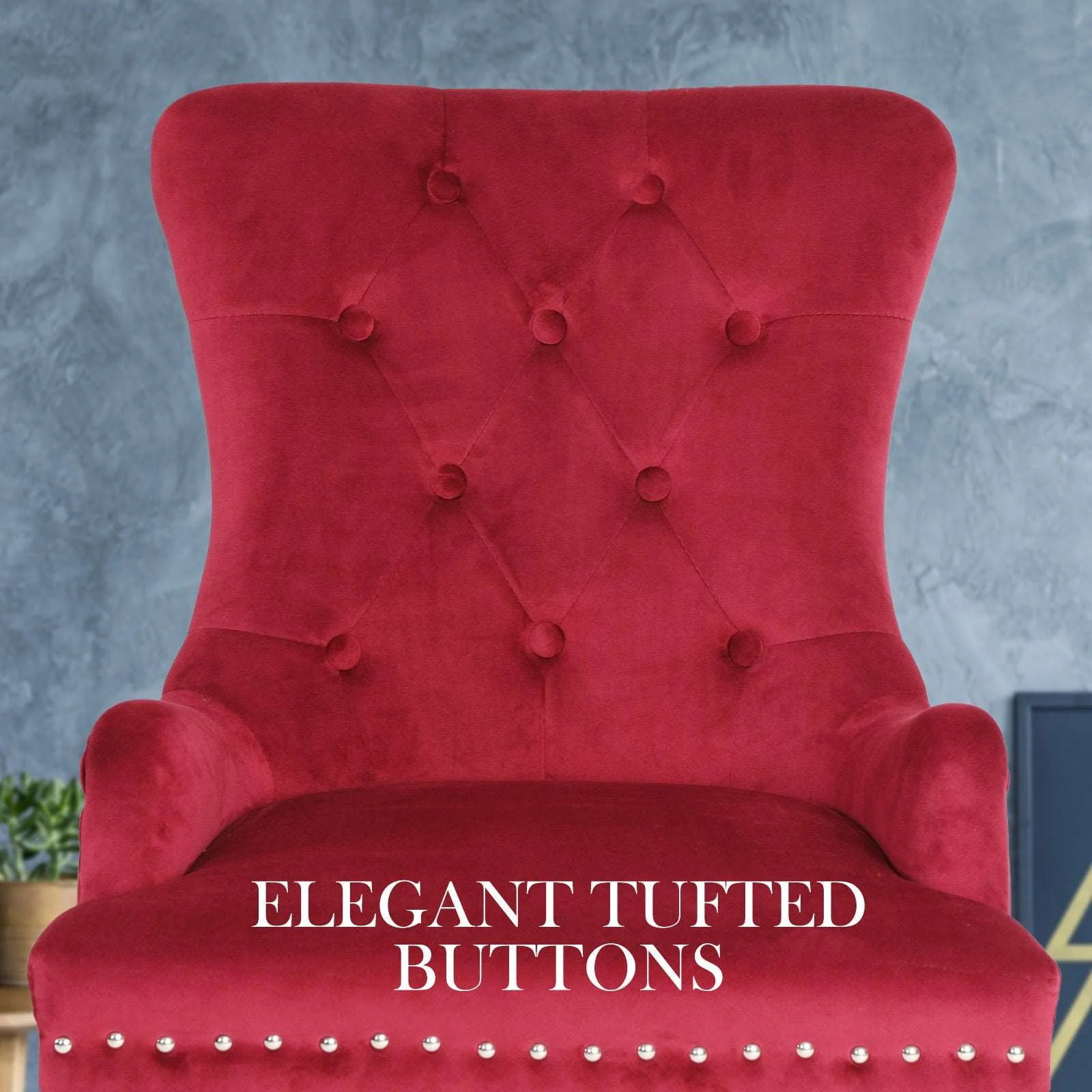 Set of 4 Lucienne French Provincial Velvet Dining Chairs - Bordeaux Red - Image 4