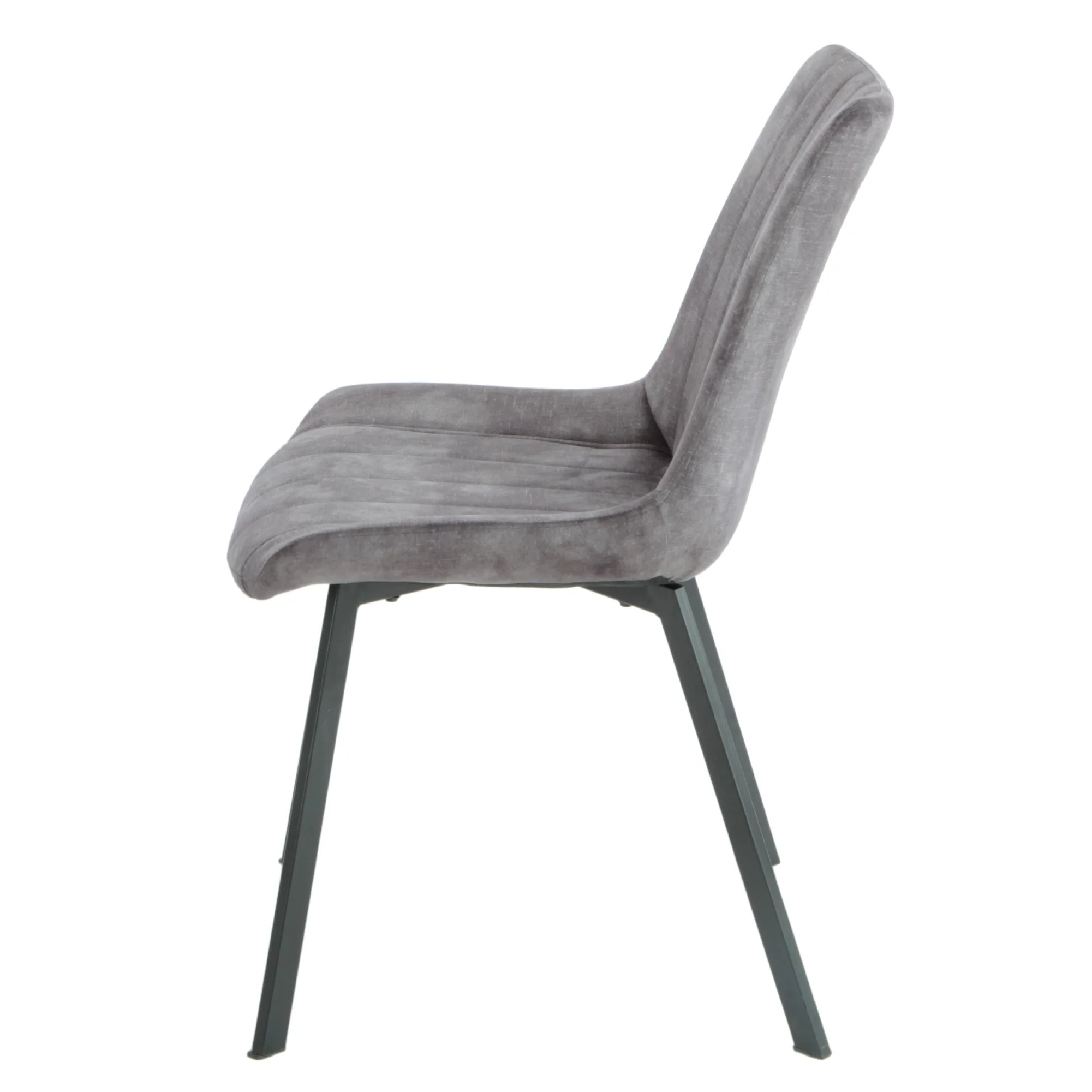 Set of 4 Sloane Fabric Dining Chairs - Grey - Image 6