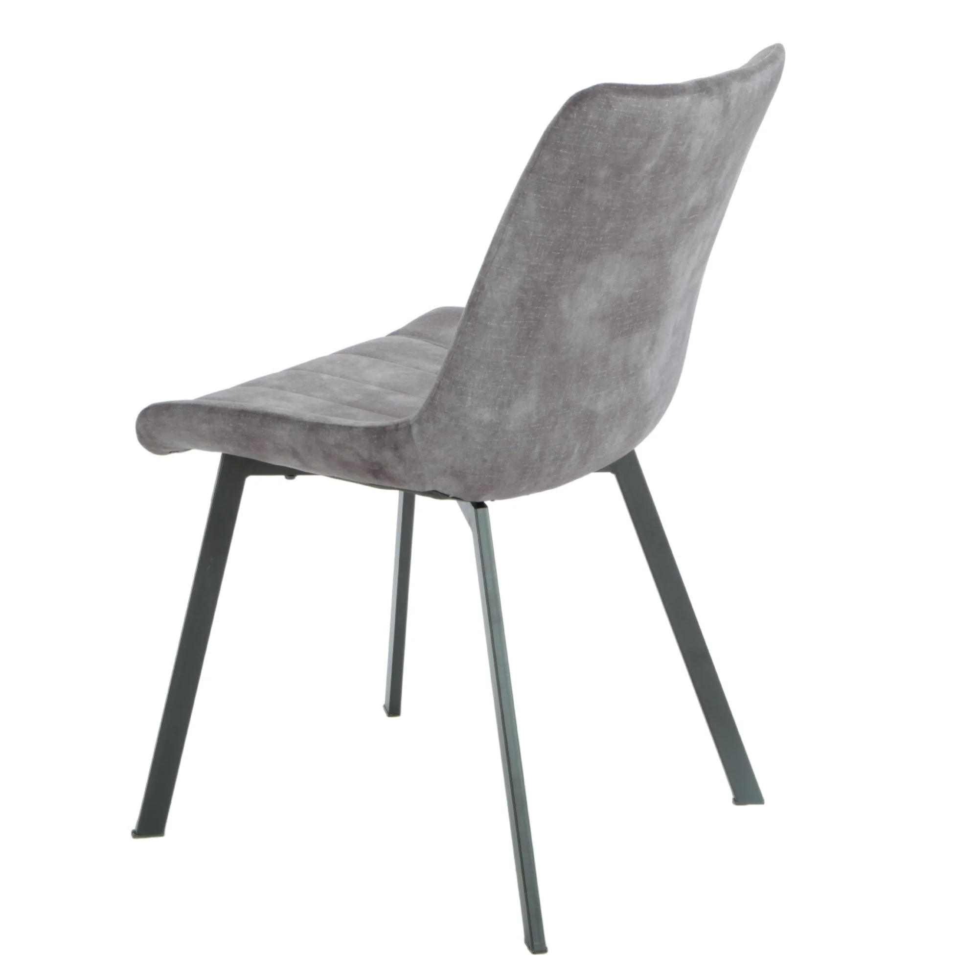 Set of 4 Sloane Fabric Dining Chairs - Grey - Image 8