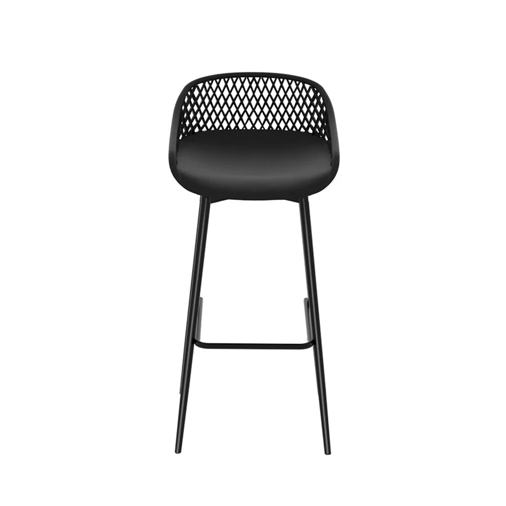 Set of 4 Solace Outdoor Bar Stools – Black - Image 3