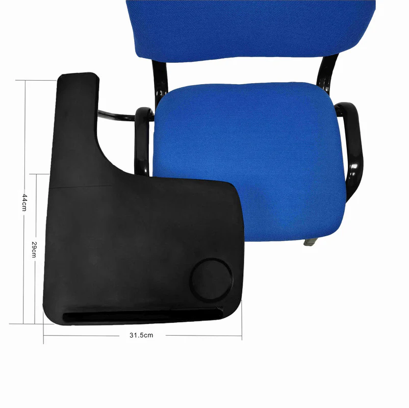 Set of 6 Classroom Lecture Training Chairs with Tabletop - Blue - Image 11